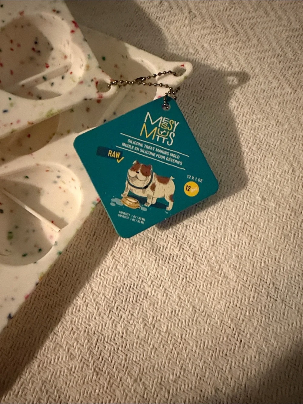 Messy Mutts Confetti Silicone Heart Mold